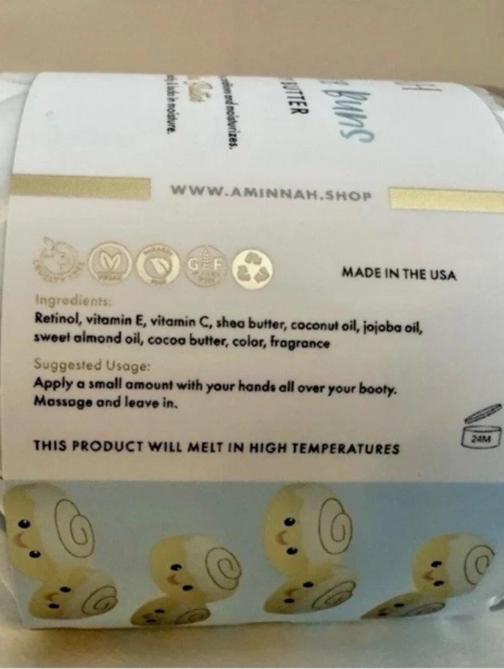 Aminnah Nice Buns Whipped Booty Butter